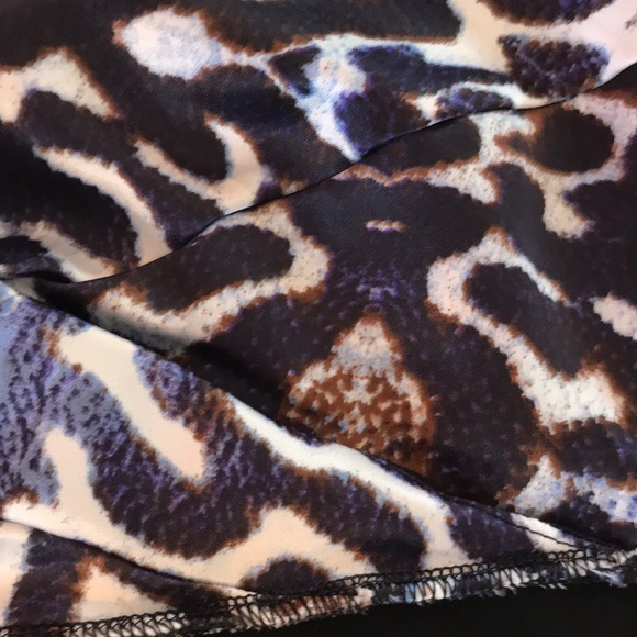 Just Cavalli Black Leopard Trim Spaghetti Strap Top - Size L - Picture 6 of 8